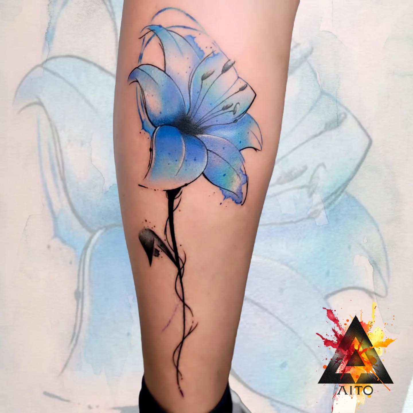 Petite fleur de lys bleue